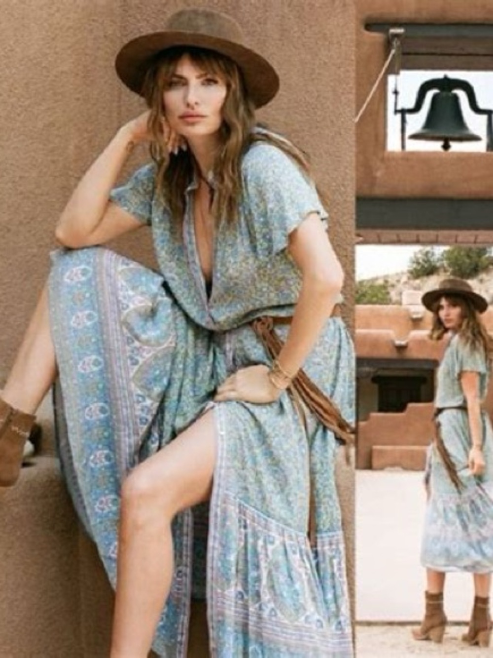 Spell Jasmine flutter sleeve dress (with light flaw!)
